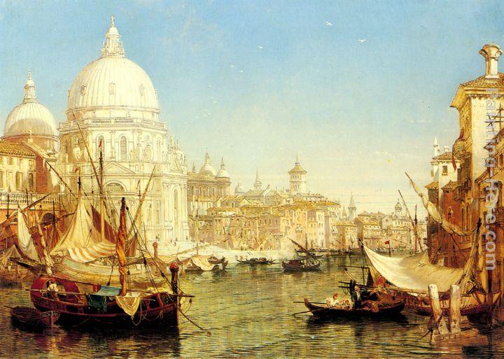 Henry Courtney Selous A Venetian Canal Scene with the Santa Maria della Salute